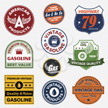 Royalty Free Clipart Image of Vintage Retro Labels