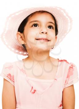 Royalty Free Photo of a Young Girl Modeling Clothing