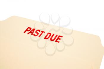 Royalty Free Photo of a Past Due Stamp on a Paper