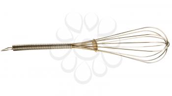 An egg beater isolated over white