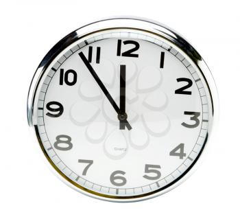 Clock isolated over white