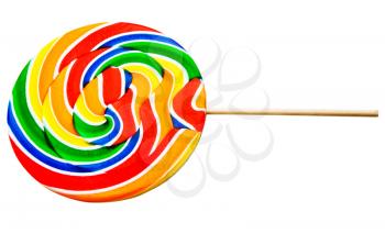 Colorful lollipop isolated over white