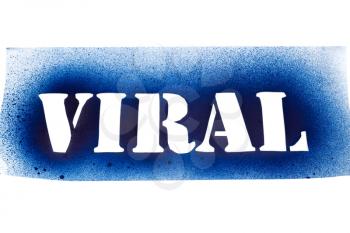 Viral text on a paper isolated over white