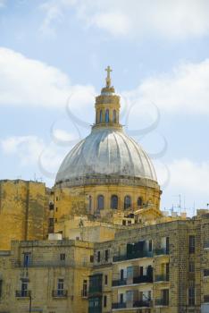 Low angle view of a church, Carmelite Church, Valletta, Malta