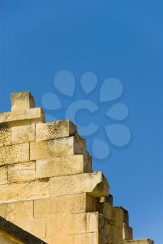 Low angle view of a stone wall, Malta