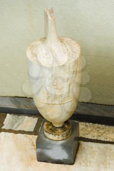 Close-up of a decorative urn, Athens, Greece