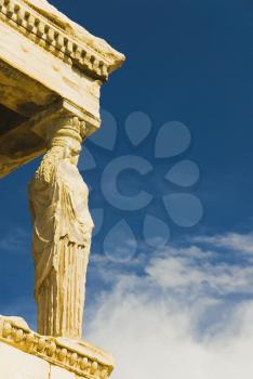 Caryatid of a temple, The Erechtheum, Acropolis, Athens, Greece