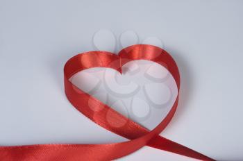 Close-up of a heart shaped ribbon