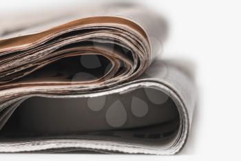 Close-up of two newspapers