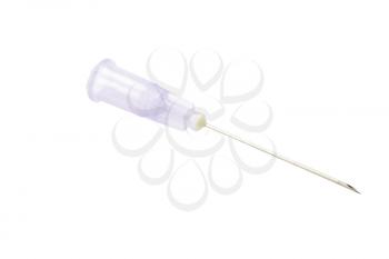 Close-up of a syringe needle