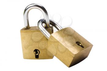 Close-up of attached padlocks