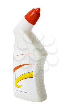 Close-up of a detergent bottle