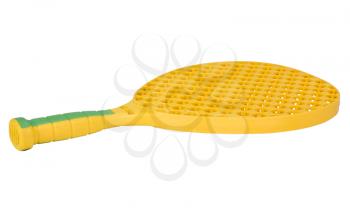 Close-up of a toy tennis racket