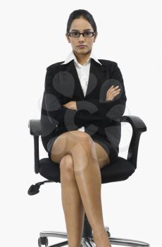 Businesswoman sitting on a chair