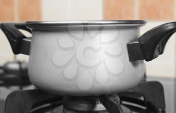 Close-up of a pan on a stove