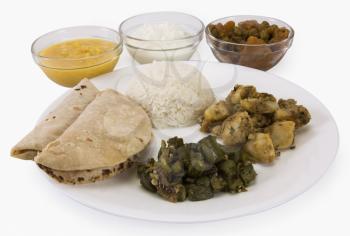 Close-up of Indian food