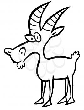 Royalty Free Clipart Image of a Mountain Goat