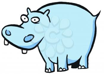 Royalty Free Clipart Image of a Hippopotamus