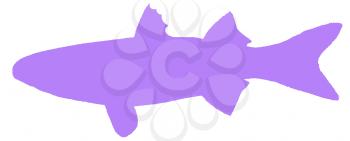 Royalty Free Clipart Image of a Silhouette Fish