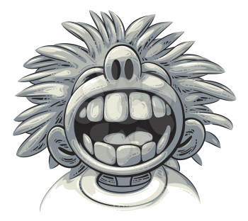 Royalty Free Clipart Image of a Boy With Big Teeth