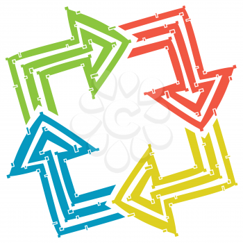 Royalty Free Clipart Image of Four Arrows