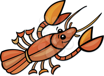 Royalty Free Clipart Image of a Crayfish