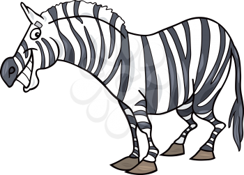 Royalty Free Clipart Image of a Smiling Zebra
