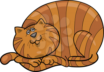 Royalty Free Clipart Image of a Fat Cat