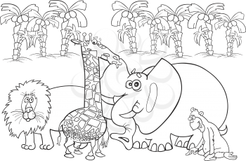 Royalty Free Clipart Image of African Animals