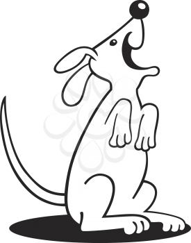 Royalty Free Clipart Image of a Barking Dog