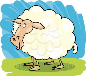 Royalty Free Clipart Image of a Sheep