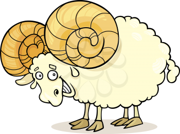 Royalty Free Clipart Image of a Ram Sheep