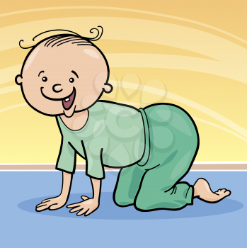 Royalty Free Clipart Image of a Baby Boy