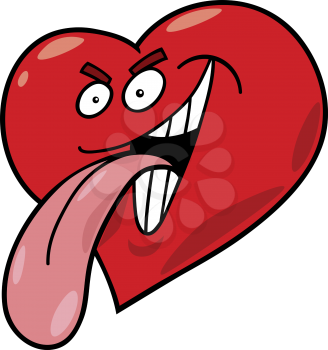 Royalty Free Clipart Image of a Malicious Heart