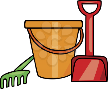 Royalty Free Clipart Image of Sand Toys