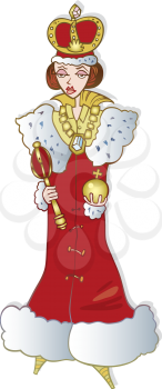 Royalty Free Clipart Image of a Queen
