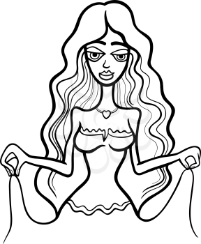 Royalty Free Clipart Image of a Woman Representing the Sign for Virgo