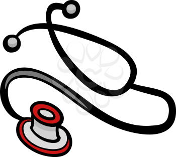 Cartoon Illustration of Stethoscope Clip Art