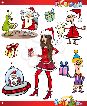 Royalty Free Clipart Image of Christmas Images