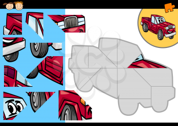 Royalty Free Clipart Image of a Truck Puzzle