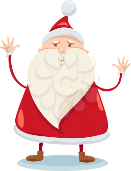Cartoon Illustration of Cute Santa Claus Christmas Character