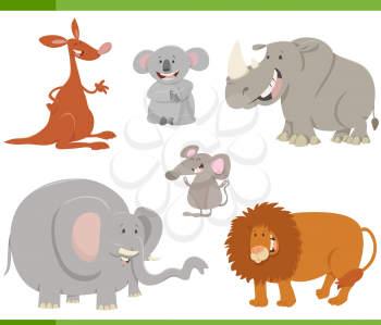 Cartoon Illustration of Funny Animal Characters Collection