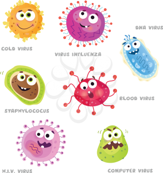 Royalty Free Clipart Image of Germs