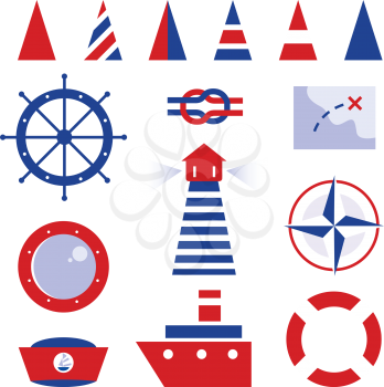 Royalty Free Clipart Image of Nautical Icons