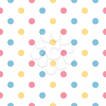 Fresh polka dot seamless background or pattern. Vector