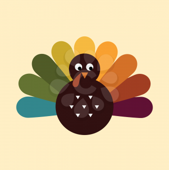 Royalty Free Clipart Image of a Thanksgiving Turkey