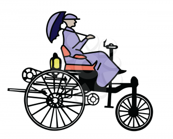 Royalty Free Clipart Image of an Old Time Bicycle