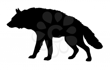 Royalty Free Clipart Image of a Hyena Silhouette