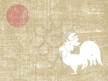 Royalty Free Clipart Image of a Rooster Background