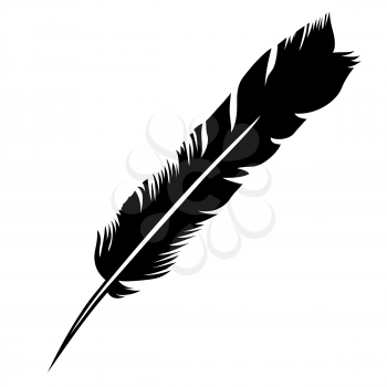 Royalty Free Clipart Image of a Feather Pen